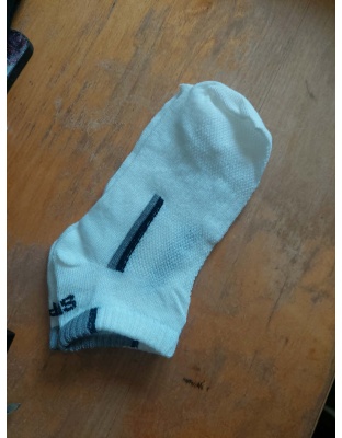 Sport -Under Ankle Socks White with black/grey strip