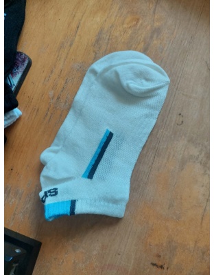 Sport - Under Ankle Socks White with blue/black strip