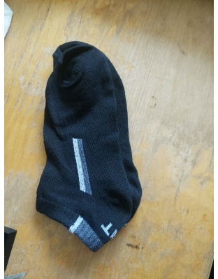 Sport - Under Ankle Socks Black with light and dark grey strip