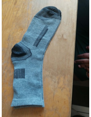 Work - Above Ankle Socks Grey with dark grey strip